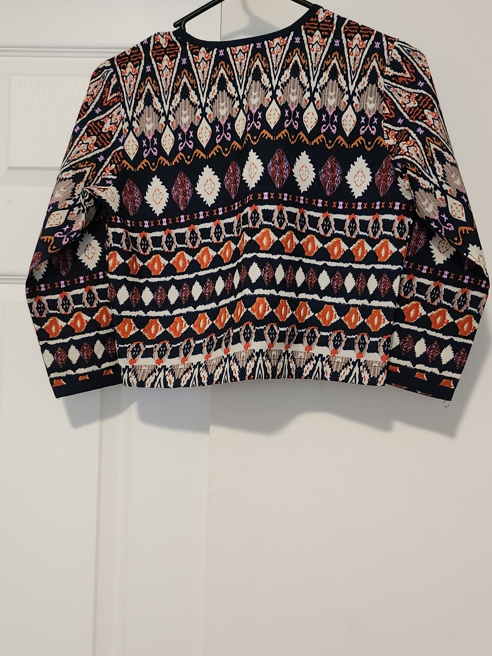 Azira Boho Geometric Print 2-Piece Wide Leg Palazzo Pant & Cropped Jacket Set - Picture 4 of 7